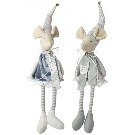 Green and Grey Fabric Mice Mix 30cm