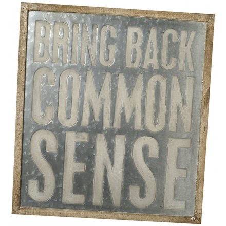 Common Sense Wall Plaque 55cm