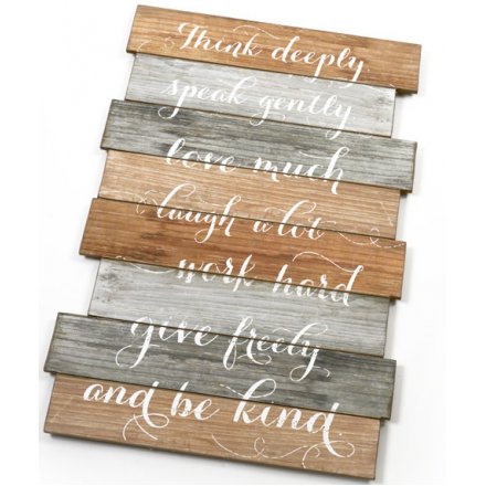Wooden Wall Quoted Sign 
