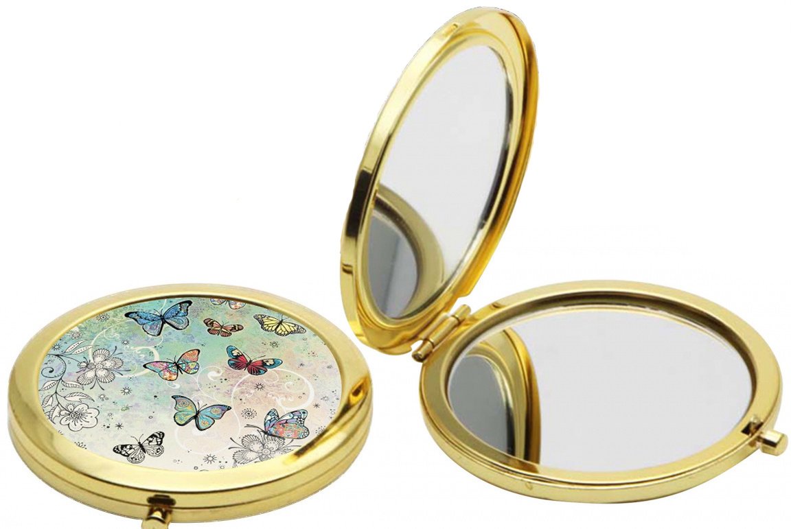 Golden Butterfly Compact Mirror | 40749 | Fashion Accessories / Mirrors ...