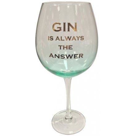 Green Gin Is Always The Answer Gin Glass
