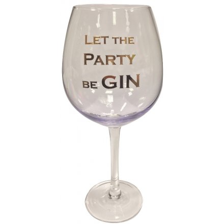 Lilac Let The Party Be Gin Gin Glass