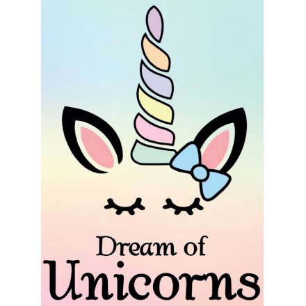 Pastel Unicorn Dreams Metal Sign 