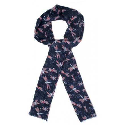   A beautiful assortment of dragonfly printed fabric scarves, perfect accessories to any outfit this spring time 