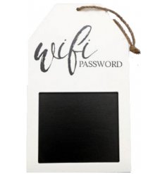  Make sure all your home guests know the beloved password to your wifi in style with this hanging wooden plaque 