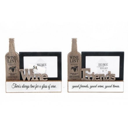 Wine and Friends Wooden Frames 