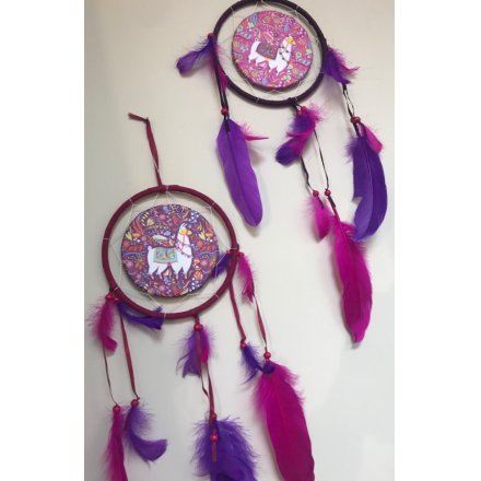  Add a sassy touch to your home decor with these quirky pink and purple Llama themed cream catchers