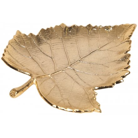 Gold Aluminium Leaf Decoration, 22cm