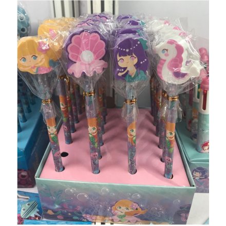 Enchanted Sea Mermaid Pencils and Rubbers 
