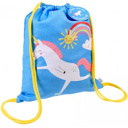 A fun and colourful inspired draw string bag, perfect for little ones wanting to take all their toys when travelling! 