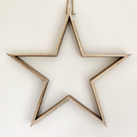 this decorative hanging star will be sure to look perfect in any Woodland, Country Charm or Rustic Living themed interio
