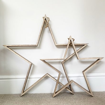 Tlc014c Large Hanging Natural Wood Star 70cm 41027 Christmas