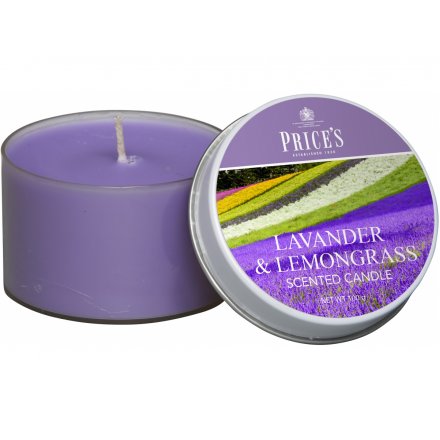 Prices Scented Candle Tin - Lavender and Lemongrass