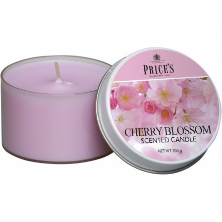 Prices Scented Candle Tin - Cherry Blossom