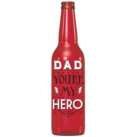 LED Light Up Red Dad Hero Bottle