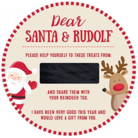 Personalise Santa & Rudolf Treat Plate 