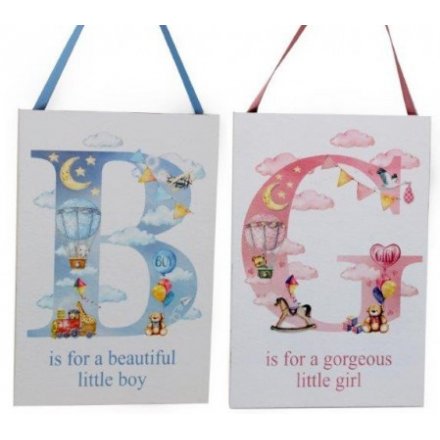 Boy and Girl Printed Plaques