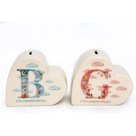 Boy and Girl Printed Money Boxes 