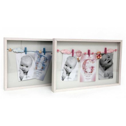 Large Baby Balloon Peg Photo Frames, 2 Assorted