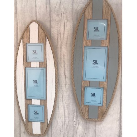 Large Wooden Surf Board Picture Frames