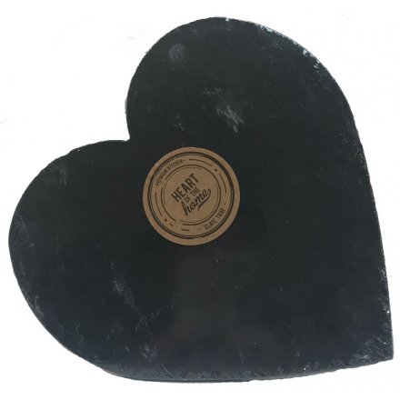 A simple yet stylish heart shaped slate coaster. Finished with a distressed edge and subtle white wash touch