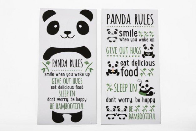 PD0034 / Panda Rules Canvas, 2 Assorted | 41158 | Kids / Decorations ...