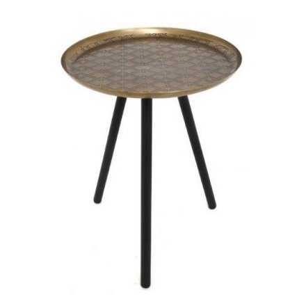 Golden Luxe Standing Side Table 
