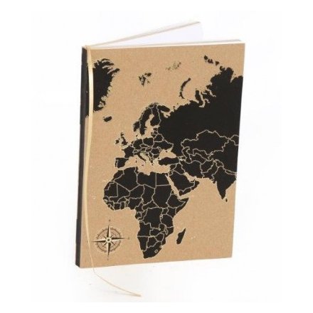A5 World Map Print Notepad
