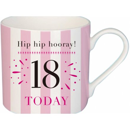  A pretty pink toned fine China mug perfect for any Birthday Girl on their special day!  