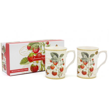 this beautifully decorated set of Fine China Mugs will place perfectly in any kitchen space 