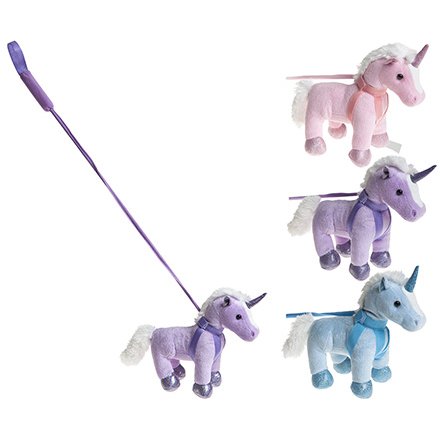 Unicorn Soft Toy on Lead mix