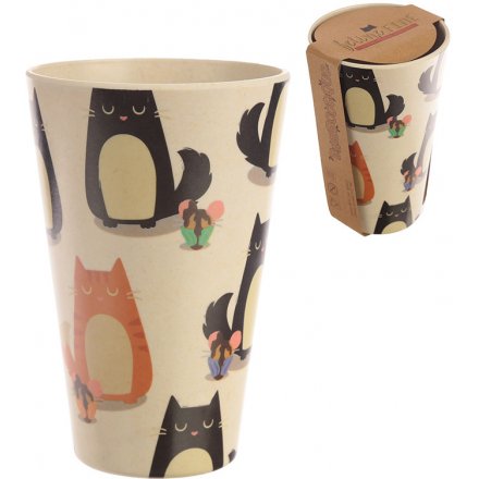 Part of the fun new 'Feline Fine' range of gifts and homeware is this sweetly printed Bamboo Cup 