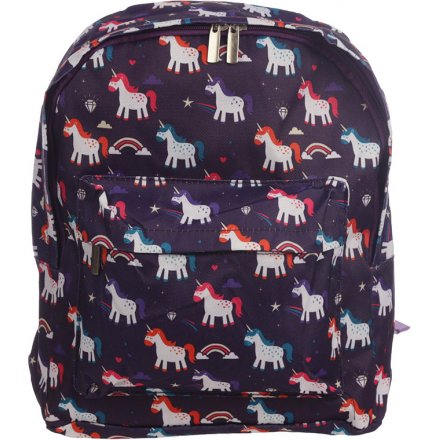  Travel around in style with this quirky unicorn themed printed rucksack