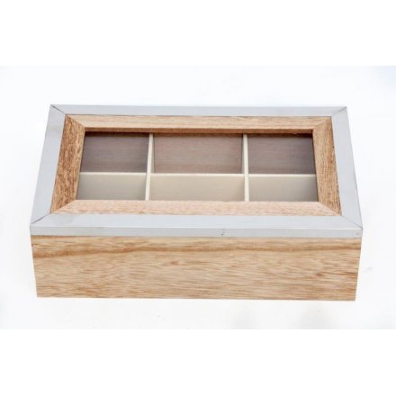 Silver Wooden Storage Box