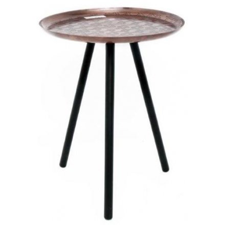 Luxe Copper Standing Side Table 