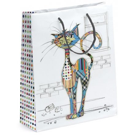 Bug Art Cola Cat Design Gift Bag, Medium