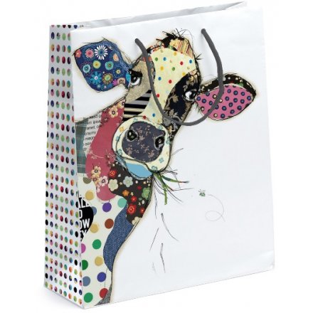Bug Art Connie Cow Design Gift Bag, Medium