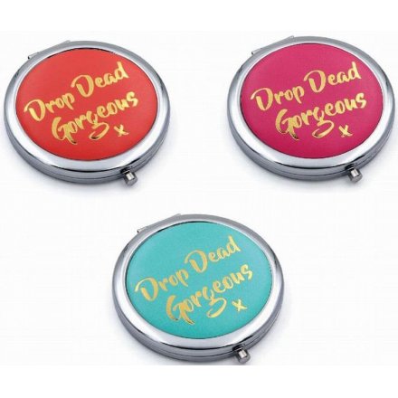 Round Drop Dead Gorgeous Compact Mirrors 
