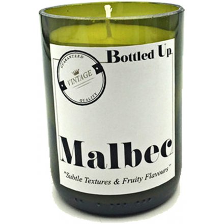 Recycled Bottle Candle - Malbec