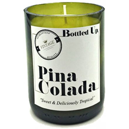 Recycled Bottle Candle - Pina Colada