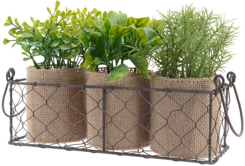 Artificial Potted Herb Tray 41573 Homeware / Artificial Flowers