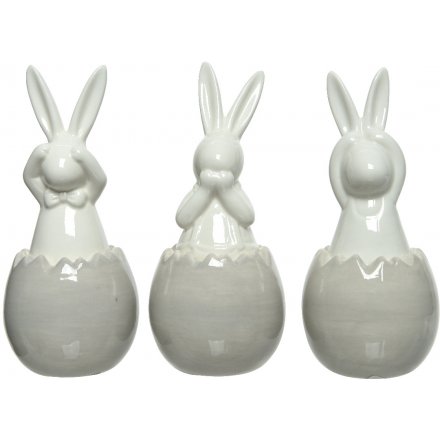 Porcelain Bunny Egg Shells 