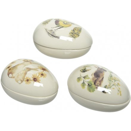 covered with watercolour inspired illustrations, these assorted egg decorations are a must have in the home 