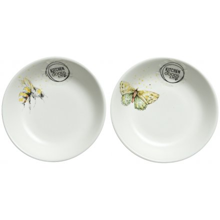  A stylish assortment of Porcelain bowls, beautifully detailed with a Butterfly and Bee decal 