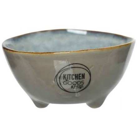 Two Tone Stoneware Footed Bowl
