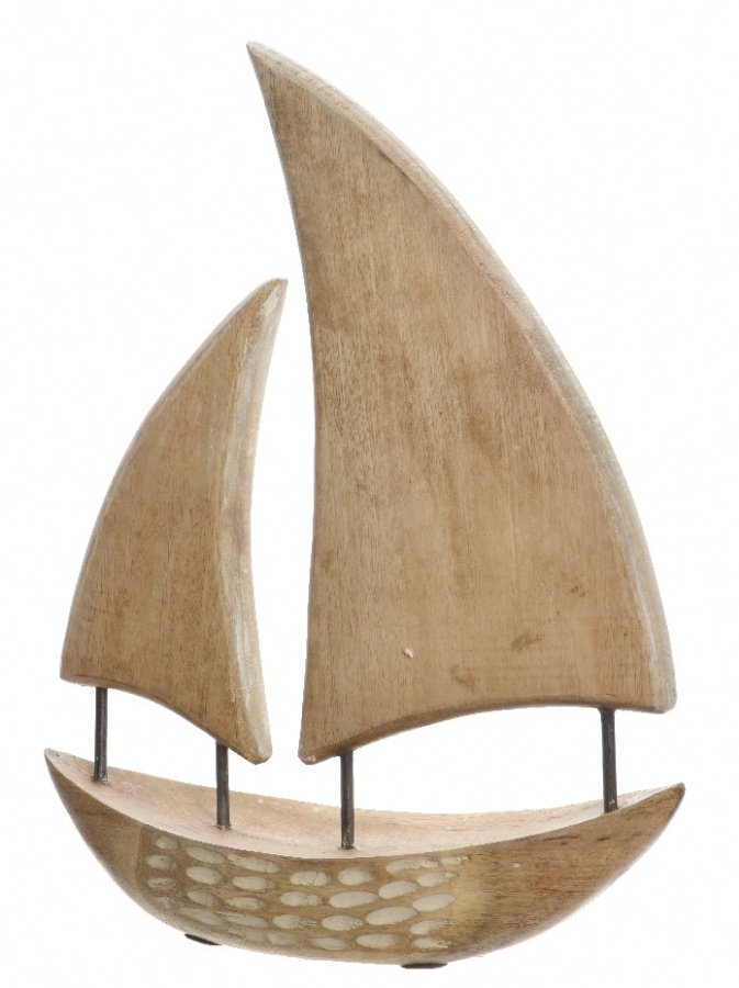 Wooden Boat Ornament 41738 Interior Decor / Ornamental Rosefields