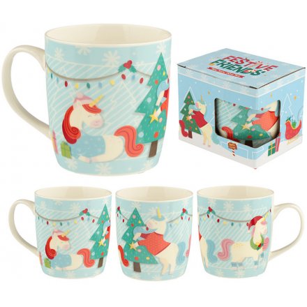 Enjoy a delicious hot chocolate this festive season with this quirky Bone China mug 