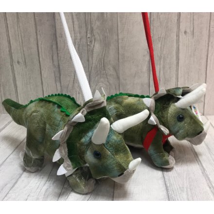  A fun and friendly assortment of little Tricerarops soft toys, complete with a harness and lead! 