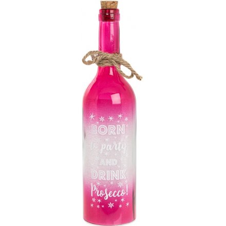 Born To Party Pink LED Bottle 