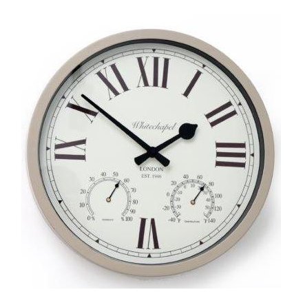Round Grey Wall Clock 39cm